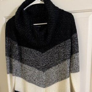 I.N. Studio Donegal Speckled Sweater Black Multi NWOT Dark Academia